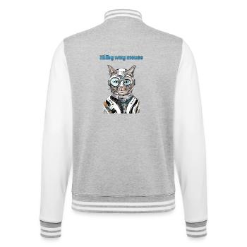 Souris de la Voie lactée - Veste Teddy - gris chiné / blanc - Dos - Marisol (170cm)