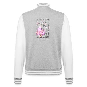 Motivation de guérison - Veste Teddy - gris chiné / blanc - Dos - Marisol (170cm)