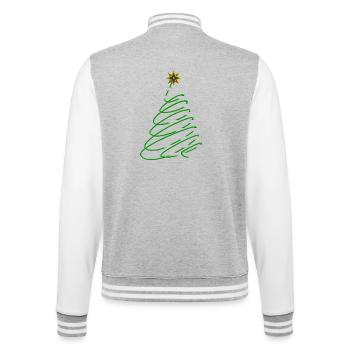 Weihnachtsbaum Spirale mit Stern - College-Sweatjacke - Grau meliert/Weiß - Hinten - Marisol (170cm)