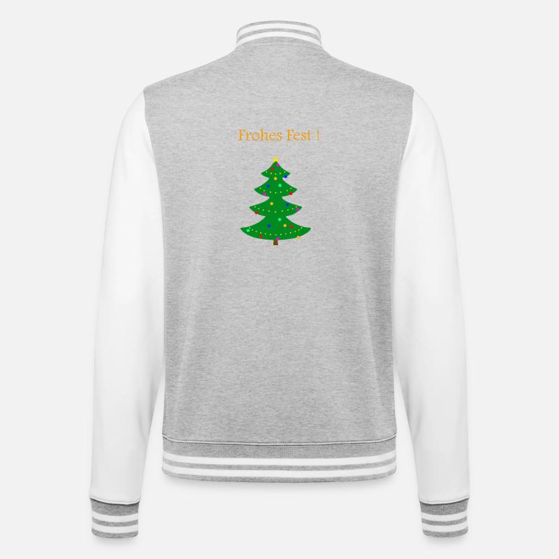 Arbre de Noël Joyeux Noël - Veste Teddy - gris chiné / blanc