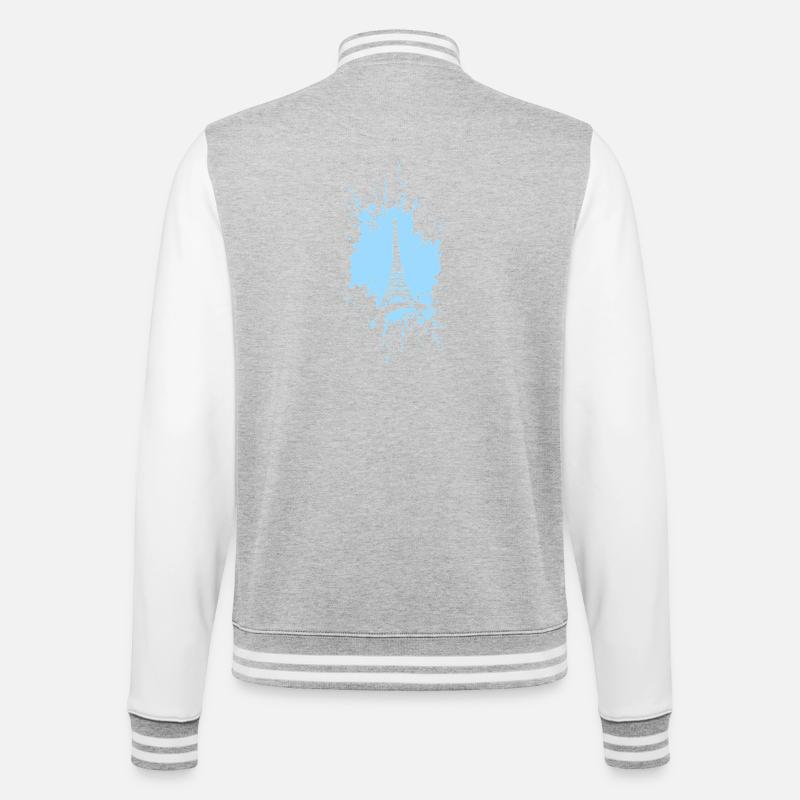Eiffel Tower in a Splash - College Sweat Jacket - heather grey/white