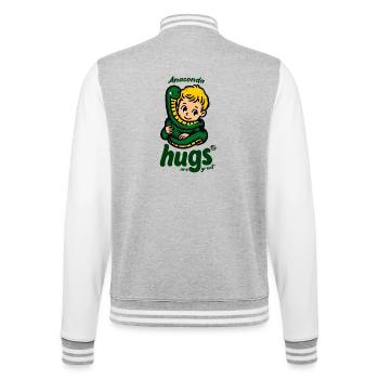 Anaconda Hug Child Motif - College Sweat Jacket - heather grey/white - Back - Marisol (170cm)