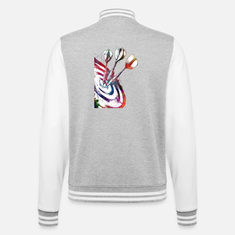 Jeux de fléchettes #darts #sport - Veste Teddy - gris chiné / blanc