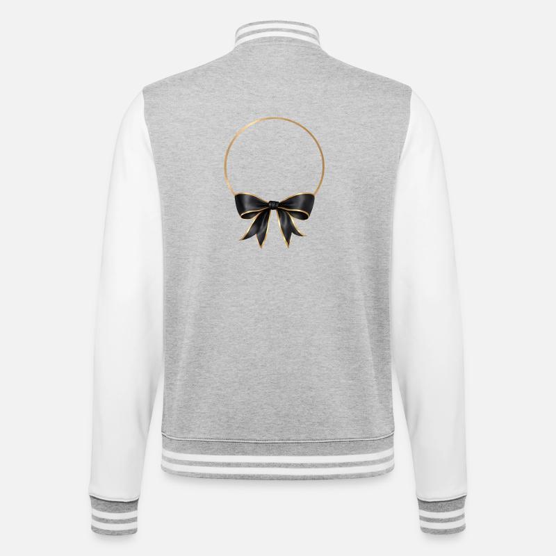 Arc Cercle Or Noir - Veste Teddy - gris chiné / blanc