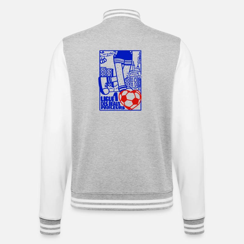 Ligue Beaux Parleurs Marseille - Veste Teddy - gris chiné / blanc