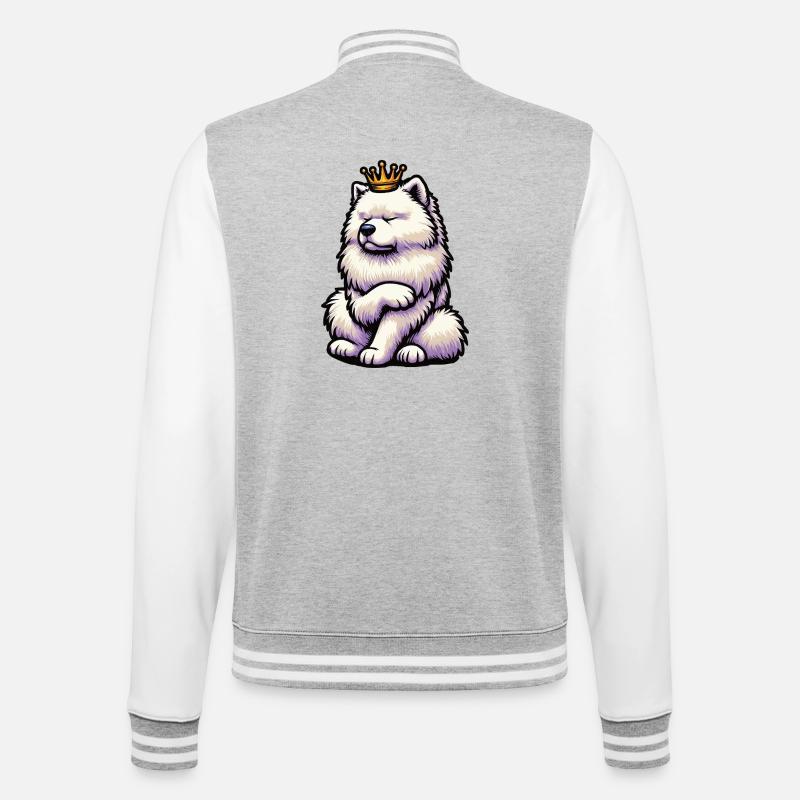 Samoyed Samoyed Owner Samoyed Lovers - College Sweat Jacket - heather grey/white