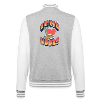 Schicken Sie Noods - College-Sweatjacke - Grau meliert/Weiß - Hinten - Marisol (170cm)