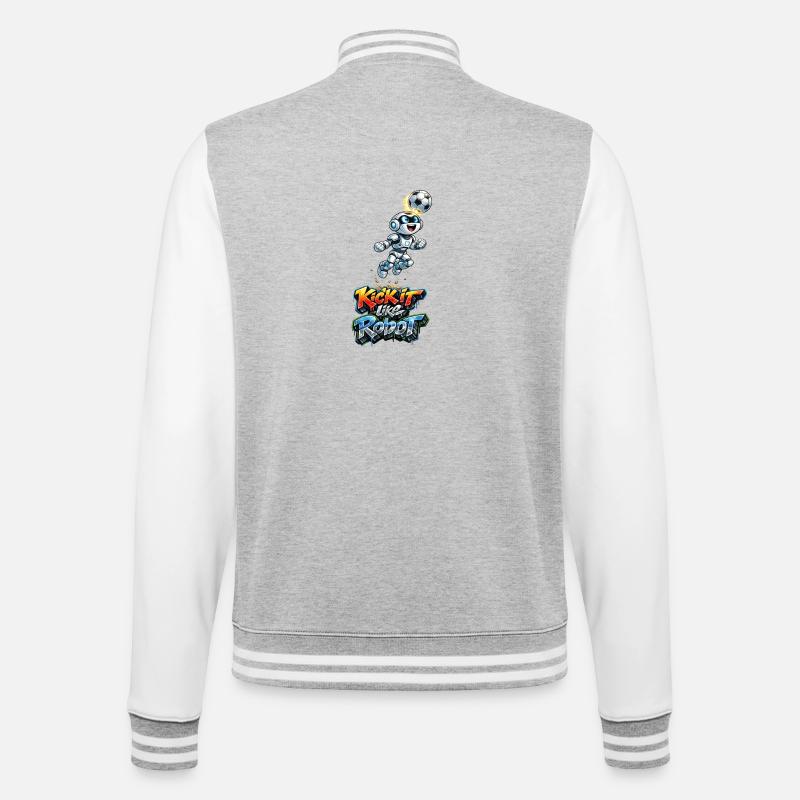 Header Robot - College Sweat Jacket - heather grey/white