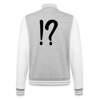 Fragezeichen - College-Sweatjacke - Grau meliert/Weiß - Hinten - Marisol (170cm)