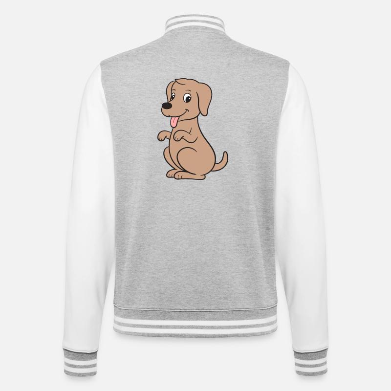 Chiens Chiens - Veste Teddy - gris chiné / blanc