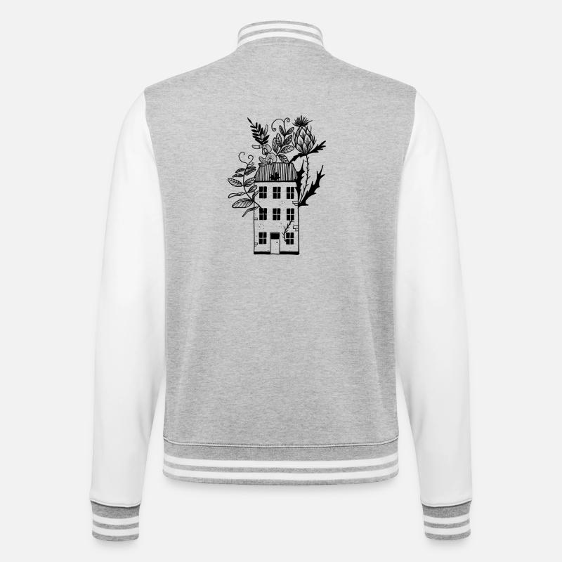 Living House - College Sweat Jacket - heather grey/white