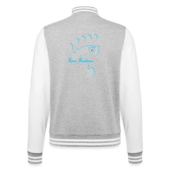 Eisbär 7 - College-Sweatjacke - Grau meliert/Weiß - Hinten - Marisol (170cm)