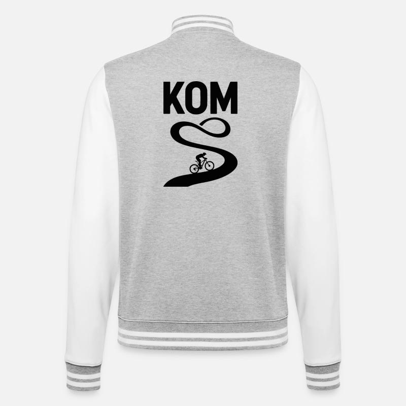 KOM Crown Switchback MTB Abzeichen - College-Sweatjacke - Grau meliert/Weiß