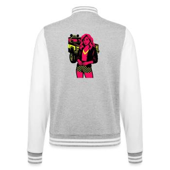 Woman with Truck - College Sweat Jacket - heather grey/white - Back - Marisol (170cm)