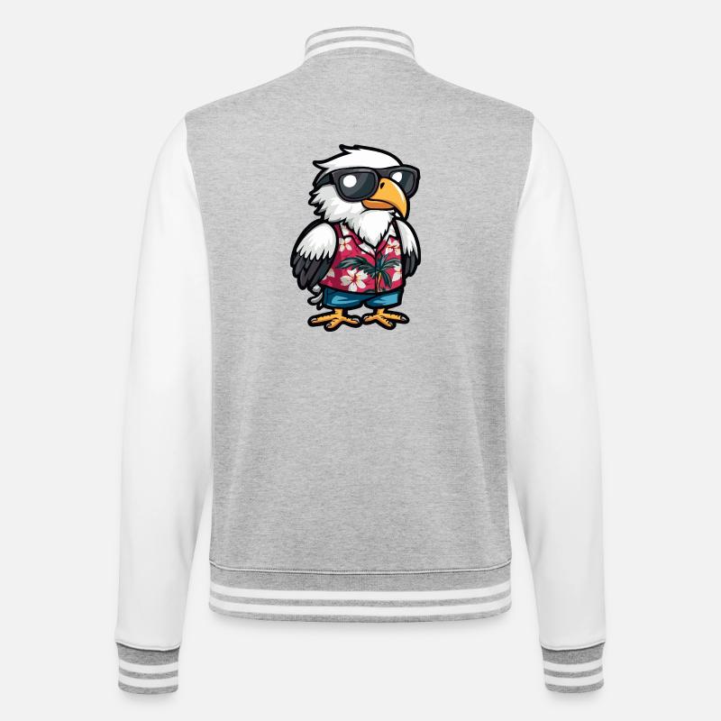 Eagle Comic Vacation - College Sweat Jacket - heather grey/white