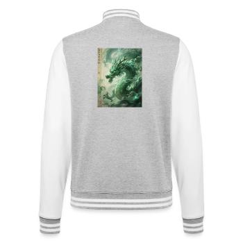 Le Totem du Printemps : Qinglong - Vitalité Azur - Veste Teddy - gris chiné / blanc - Dos - Marisol (170cm)