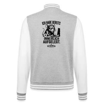 Lustiges Ratten Shirt | Kundenservice, Callcenter  - College-Sweatjacke - Grau meliert/Weiß - Hinten - Marisol (170cm)