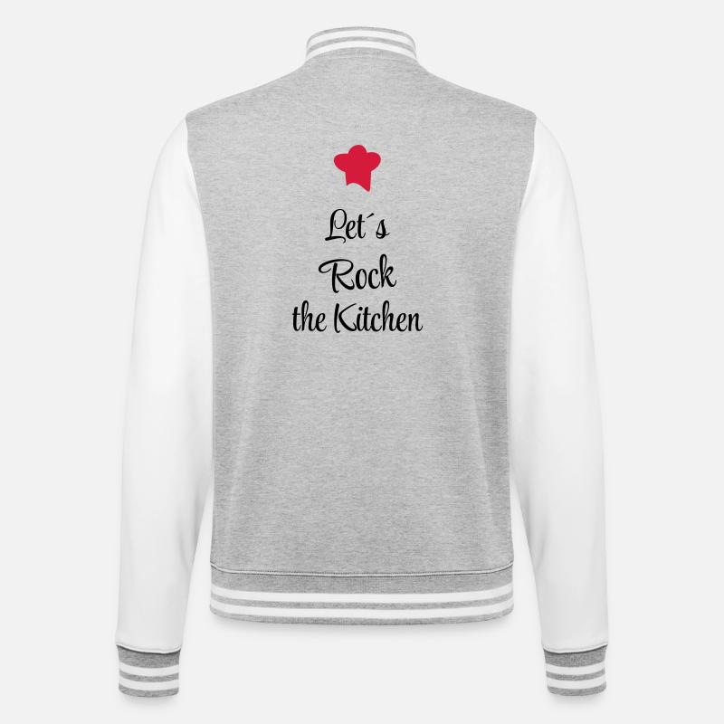 cook - College Sweat Jacket - heather grey/white