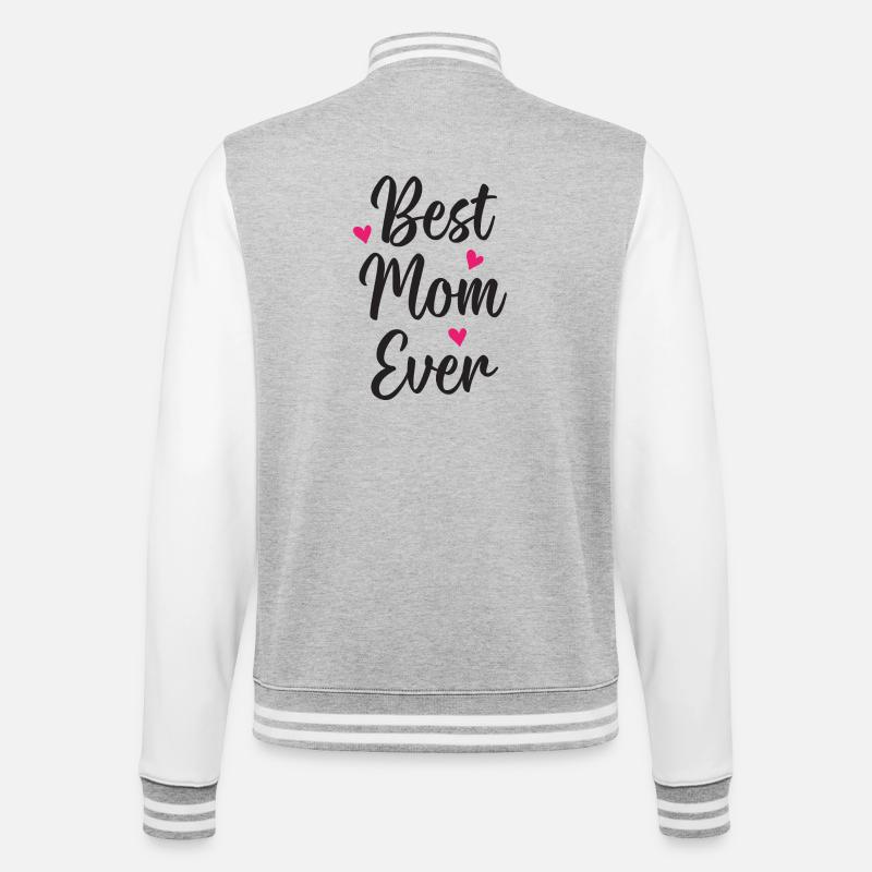 Meilleure maman de tous les temps - Veste Teddy - gris chiné / blanc