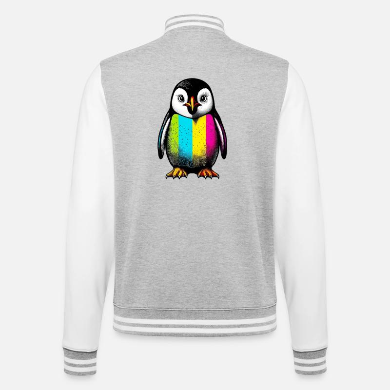 Penguin - College Sweat Jacket - heather grey/white