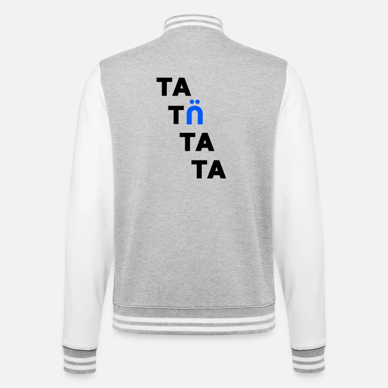 tatuetata - College-Sweatjacke - Grau meliert/Weiß