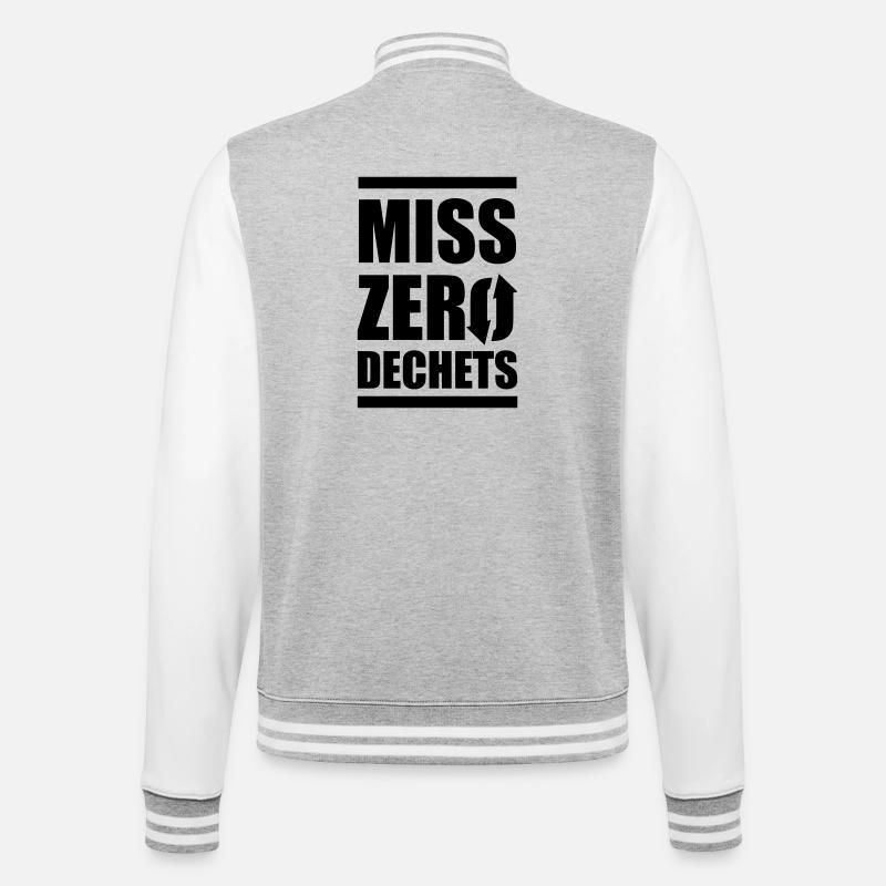 Miss Zero Dechet - Veste Teddy - gris chiné / blanc