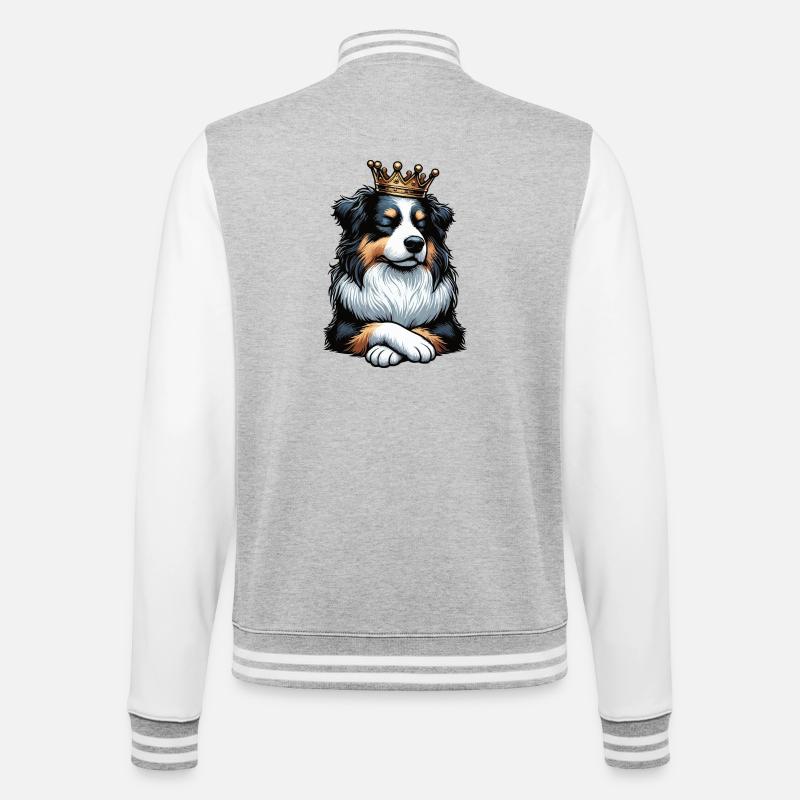 Australian Shepherd Aussie Aussiebesitzer Aussies - College-Sweatjacke - Grau meliert/Weiß