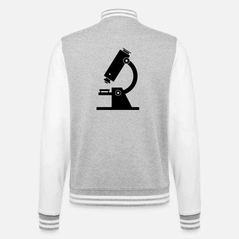 Microscope - Veste Teddy - gris chiné / blanc