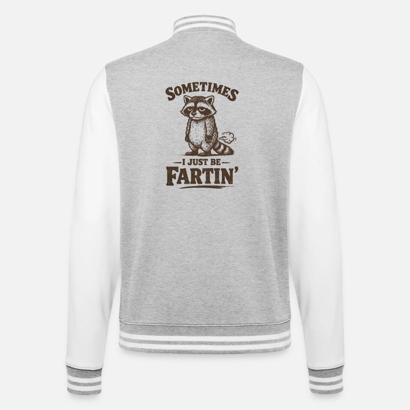 Parfois, je pète simplement. - Veste Teddy - gris chiné / blanc