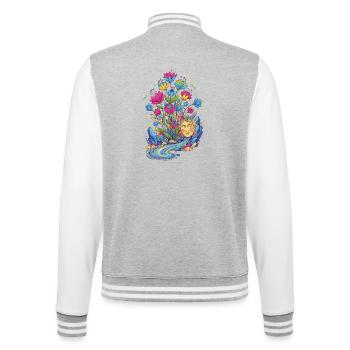 Fountain of Youth Spring River Dreamscape Happiness - College Sweat Jacket - heather grey/white - Back - Marisol (170cm)