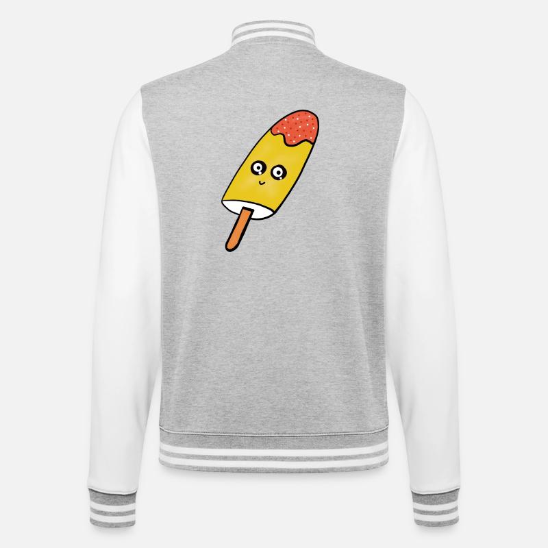 Kawaii  Eis Eiskrem Kinder lustig - College Sweat Jacket - heather grey/white