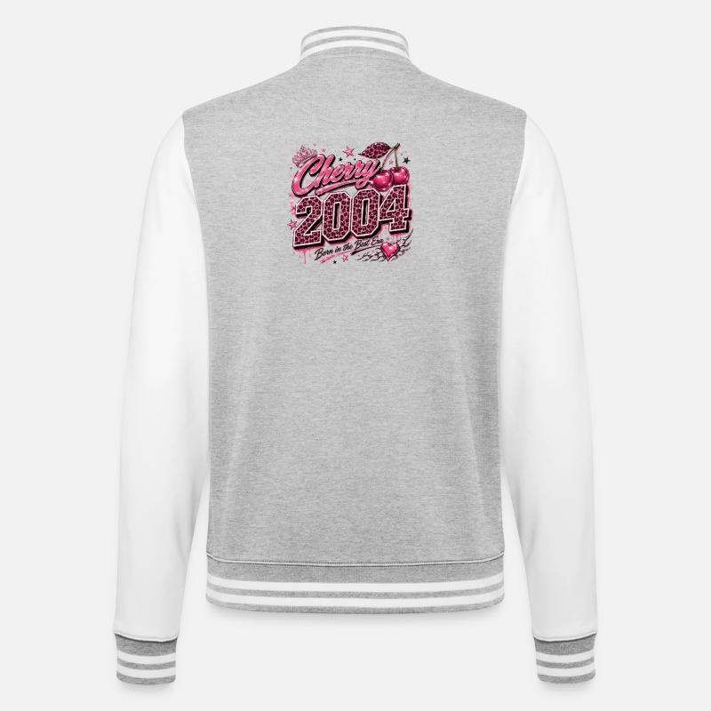 Cherry 2004 Leopard Style - College Sweat Jacket - heather grey/white