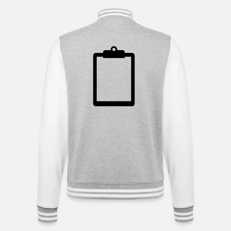 Presse-papiers - Veste Teddy - gris chiné / blanc