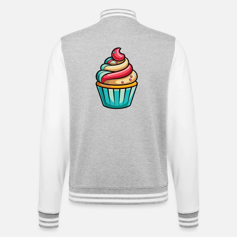 Cupcakes - College Sweat Jacket - heather grey/white