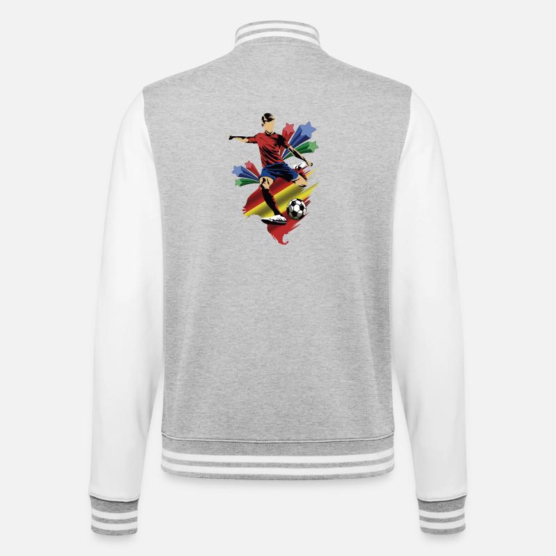 Espana - Spain - Flags - College Sweat Jacket - heather grey/white