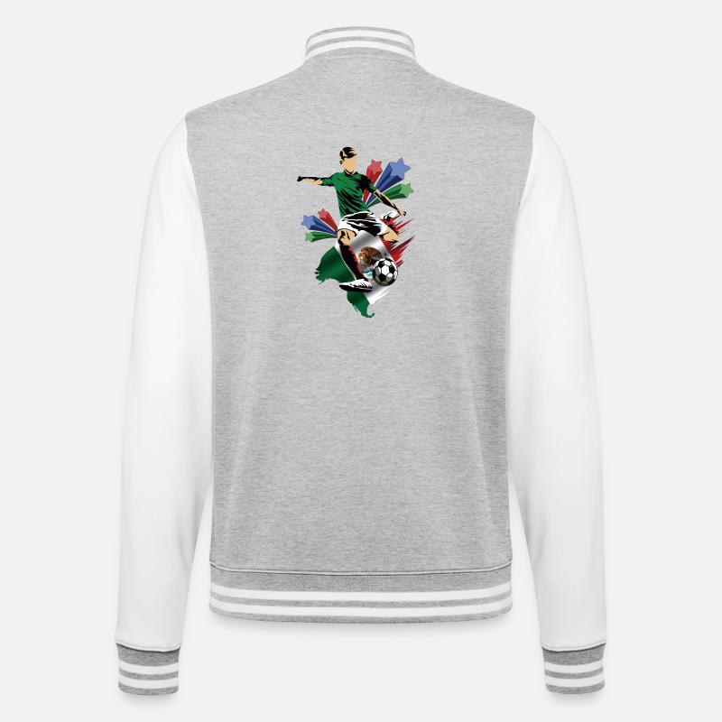 Mexico - Mexico - Flags - College Sweat Jacket - heather grey/white