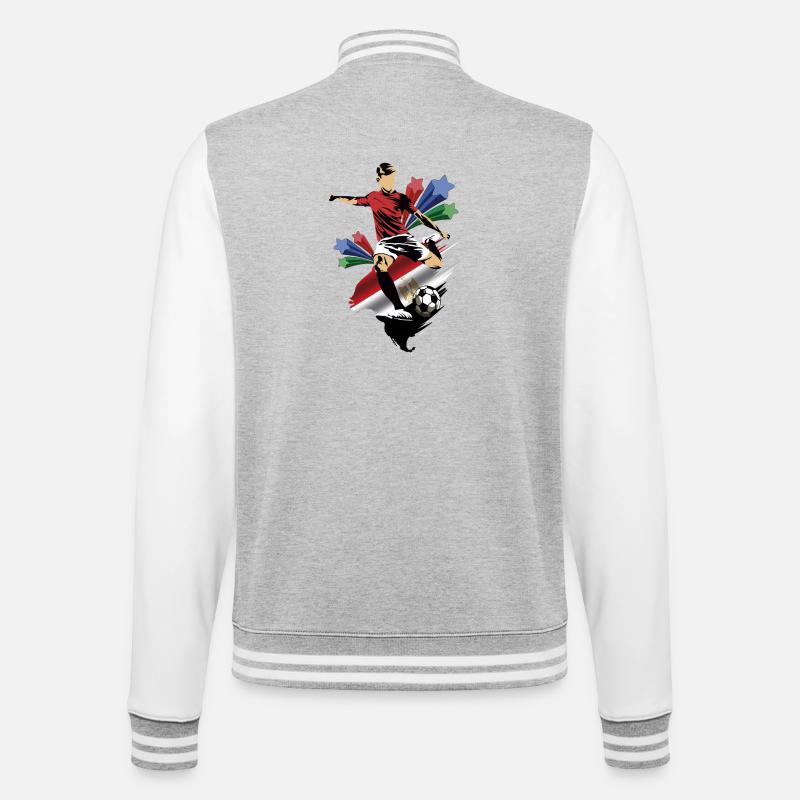 Egipto - Egypt - Flags - College Sweat Jacket - heather grey/white