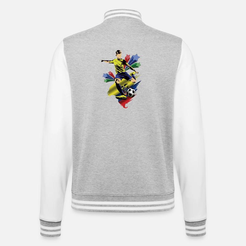 Ecuador - Ecuador - Flags - College Sweat Jacket - heather grey/white