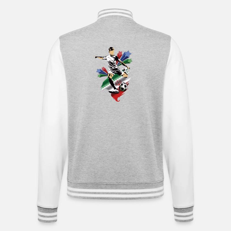 Iran - Iran - Flags - College Sweat Jacket - heather grey/white