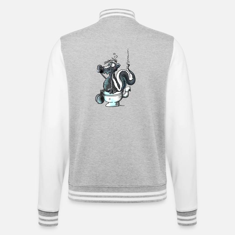 Sentir Mouffette - Veste Teddy - gris chiné / blanc
