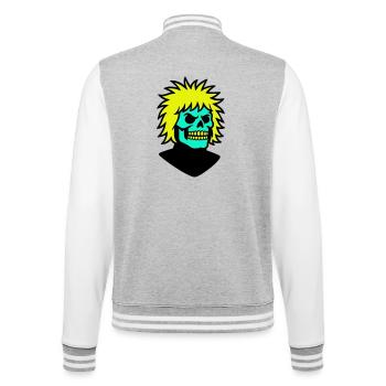 Skullman with a cool hairstyle - College Sweat Jacket - heather grey/white - Back - Marisol (170cm)