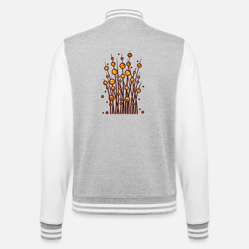 Conception de ballon doré - Veste Teddy - gris chiné / blanc