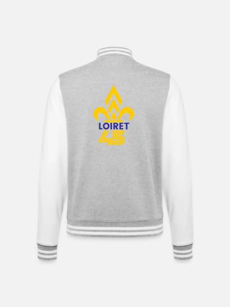 Fleur de Lys Loiret 45 - College Sweat Jacket - heather grey/white