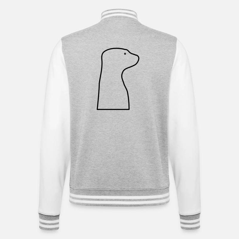 Suricate - Veste Teddy - gris chiné / blanc