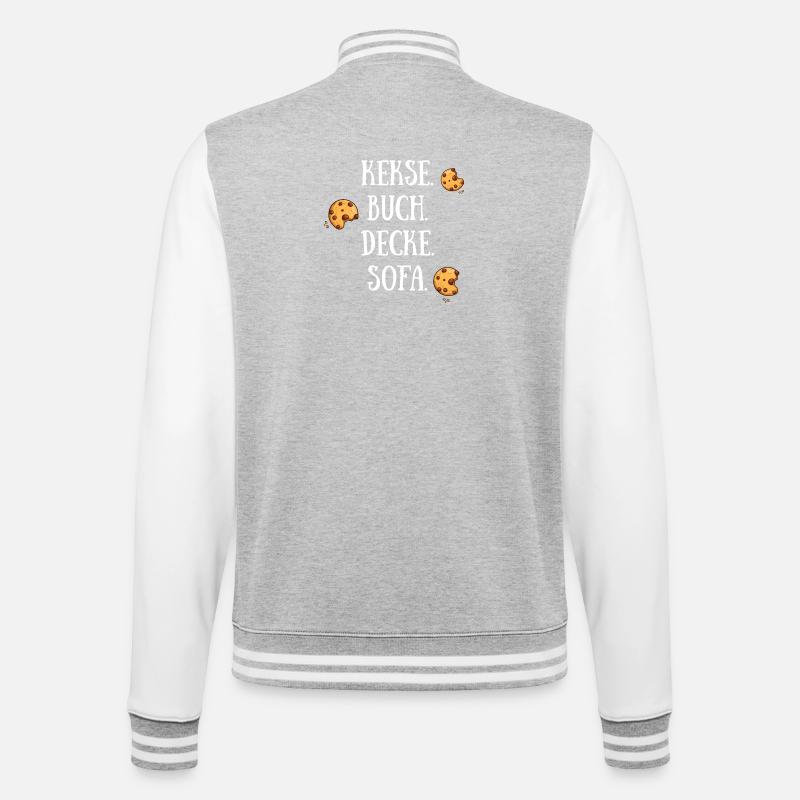 Cookies Book Blanket Sofa - College Sweat Jacket - heather grey/white