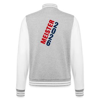 Meister 2026 Meisterschaft - College-Sweatjacke - Grau meliert/Weiß - Hinten - Marisol (170cm)