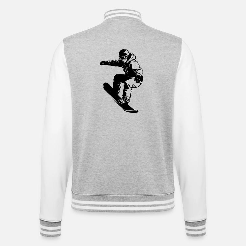 Snowboardeur - Veste Teddy - gris chiné / blanc