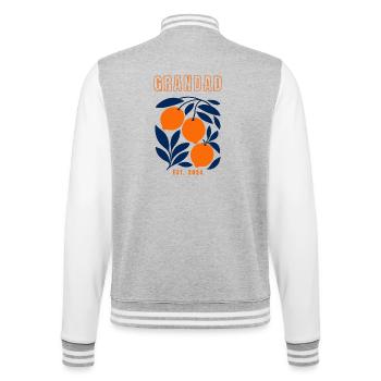 Grandad 2024 - College Sweat Jacket - heather grey/white - Back - Marisol (170cm)