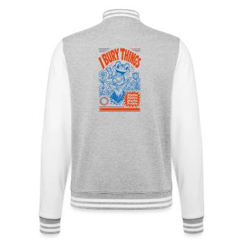 Urban Gardening Dirty Things Maybe Plants - College Sweat Jacket - heather grey/white - Back - Marisol (170cm)