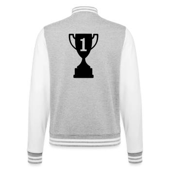 Cup sport number 1 - College Sweat Jacket - heather grey/white - Back - Marisol (170cm)